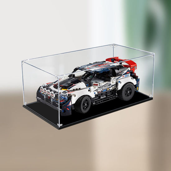 Picture of Acrylic Display Case for LEGO 42109 Technic App Controlled Top Gear Rally Car Figure Storage Box Dust Proof Glue Free