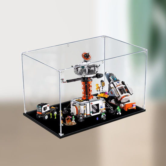 Picture of Acrylic Display Case for LEGO 60434 City Space Base and Rocket Launchpad Figure Storage Box Dust Proof Glue Free