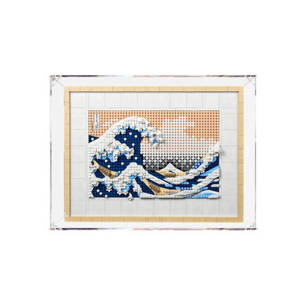 Picture of Acrylic Display Case for LEGO 31208 Art Hokusai The Great Wave Figure Storage Box Dust Proof Glue Free