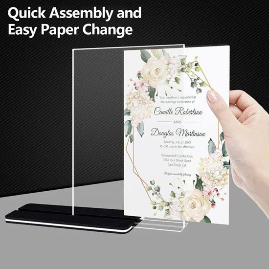 Picture of 12 X A5 PORTRAIT Double Sided POS Sign Holder Acrylic Retail Display Stands Menu