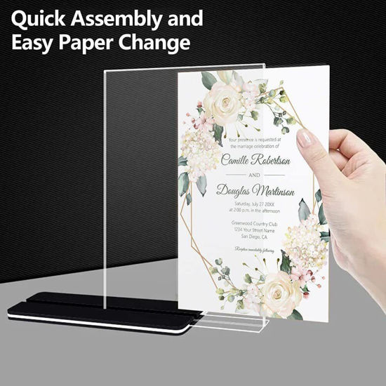 Picture of A6 A5 A4 A3 Double Sided POS Sign Holder Acrylic Retail Display Stands Menu