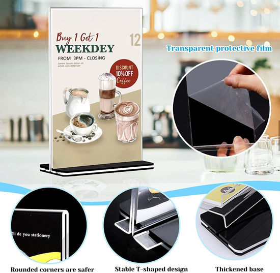 Picture of A6 A5 A4 A3 Double Sided POS Sign Holder Acrylic Retail Display Stands Menu