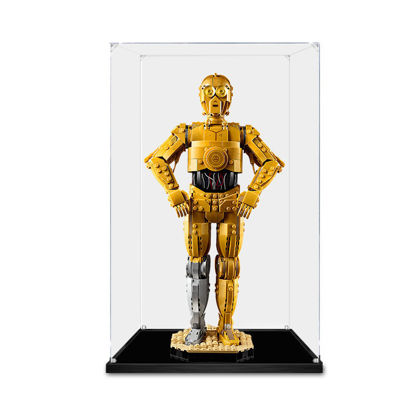 Picture of Acrylic Display Case for LEGO 75398 Star Wars C-3PO Figure Storage Box Dust Proof Glue Free