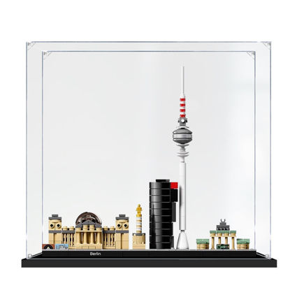 Picture of Acrylic Display Case for LEGO 21027 Architecture Berlin Germany Skyline Figure Storage Box Dust Proof Glue Free