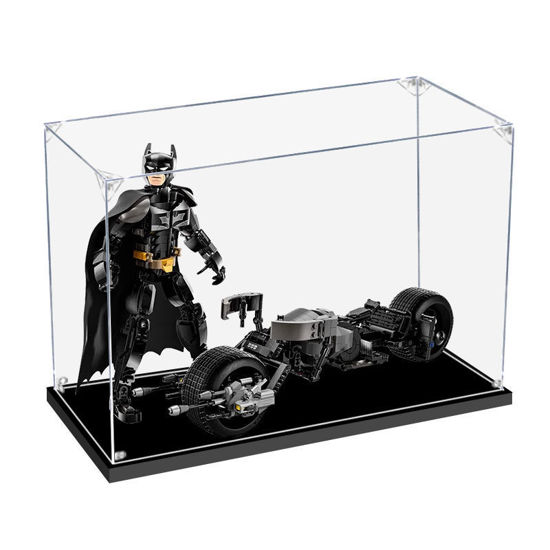 Picture of Acrylic Display Case for LEGO 76273 Batman Construction Figure and the Bat-Pod Bike Figure Storage Box Dust Proof Glue Free