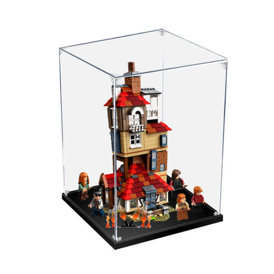 Picture of Acrylic Display Case for LEGO 75980 Harry Potter Attack on the Burrow Figure Storage Box Dust Proof Glue Free