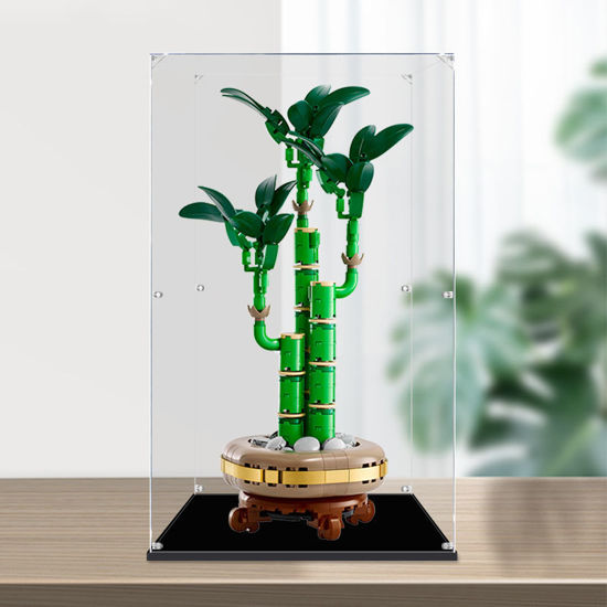 Picture of Acrylic Display Case for LEGO 10344 Botanicals Lucky Bamboo Figure Storage Box Dust Proof Glue Free