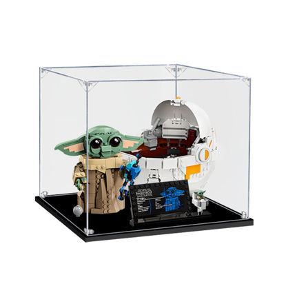 Picture of Acrylic Display Case for LEGO 75403 Star Wars Grogu with Hover Pram Figure Storage Box Dust Proof Glue Free