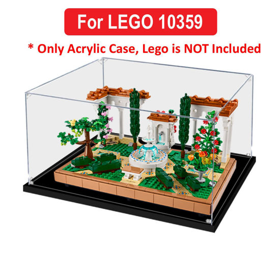 Picture of Acrylic Display Case for LEGO 10359 Icons Fountain Garden Figure Storage Box Dust Proof Glue Free