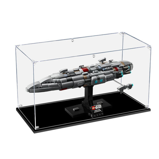 Picture of Acrylic Display Case for LEGO 75405 Star Wars Home One Starcruiser Figure Storage Box Dust Proof Glue Free