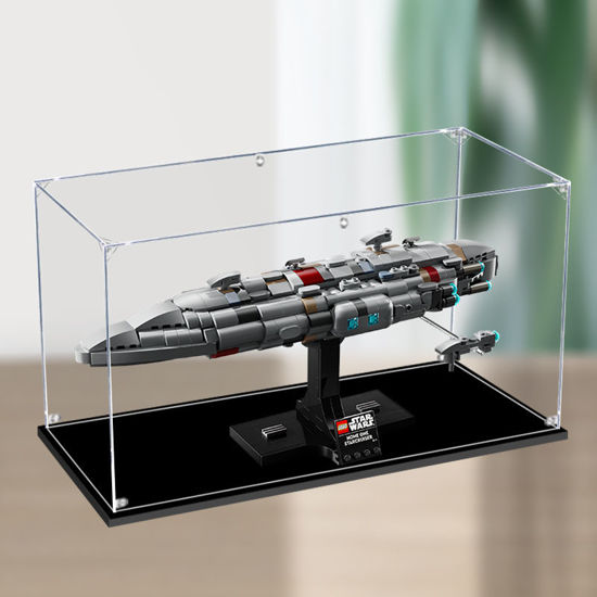 Picture of Acrylic Display Case for LEGO 75405 Star Wars Home One Starcruiser Figure Storage Box Dust Proof Glue Free