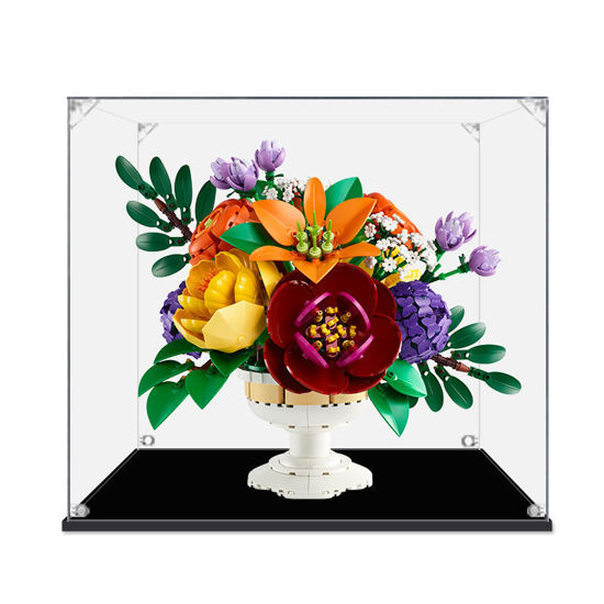 Picture of Acrylic Display Case for LEGO 10345 Botanicals Flower Arrangement Figure Storage Box Dust Proof Glue Free