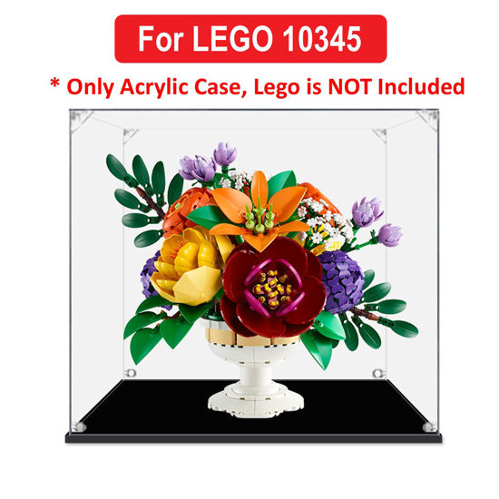 Picture of Acrylic Display Case for LEGO 10345 Botanicals Flower Arrangement Figure Storage Box Dust Proof Glue Free