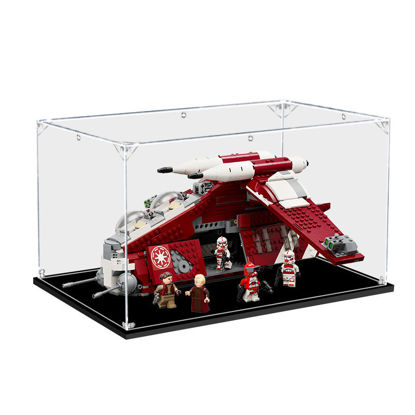 Picture of Acrylic Display Case for LEGO 75354 Star Wars Coruscant Guard Gunship Figure Storage Box Dust Proof Glue Free