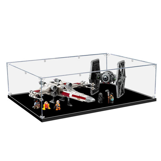 Picture of Acrylic Display Case for LEGO 75393 Star Wars TIE Fighter & X-Wing Mash-up Figure Storage Box Dust Proof Glue Free