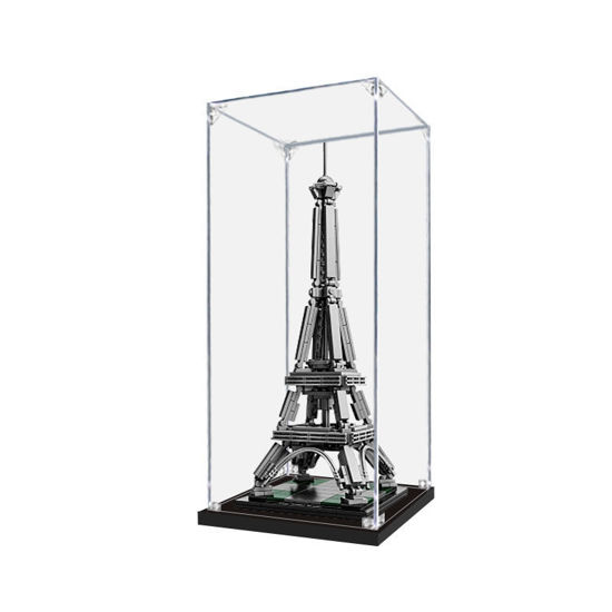 Picture of Acrylic Display Case for LEGO 21019 Architecture The Eiffel Tower Figure Storage Box Dust Proof Glue Free