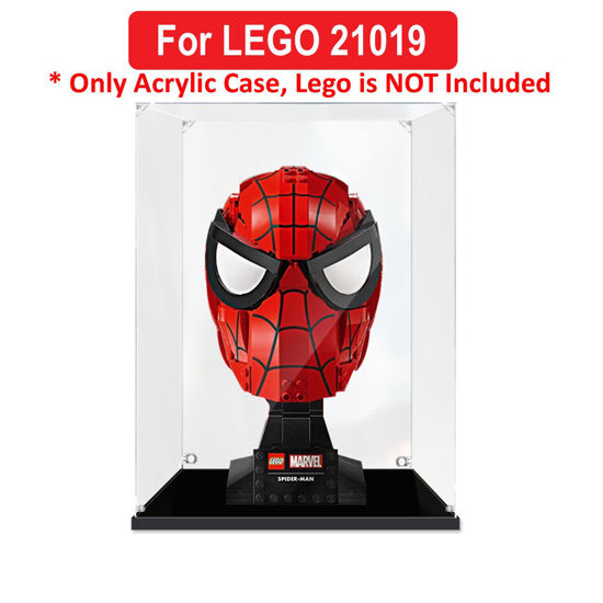 Picture of Acrylic Display Case for LEGO 76285 Marvel Spider-Man's Mask Figure Storage Box Dust Proof Glue Free