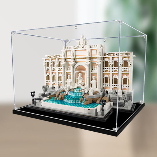 Picture of Acrylic Display Case for LEGO 21062 Architecture Trevi Fountain Figure Storage Box Dust Proof Glue Free