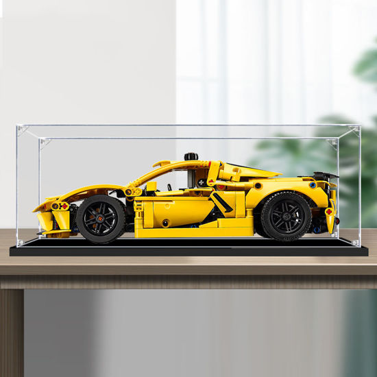 Picture of Acrylic Display Case for LEGO 42206 Technic Chevrolet Corvette Stingray Figure Storage Box Dust Proof Glue Free