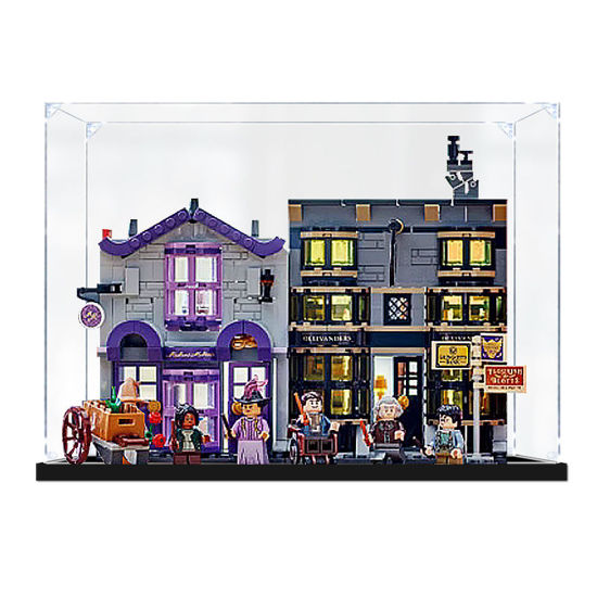 Picture of Acrylic Display Case for LEGO 76439 Harry Potter Ollivanders and Madam Malkins Robes Figure Storage Box Dust Proof Glue Free