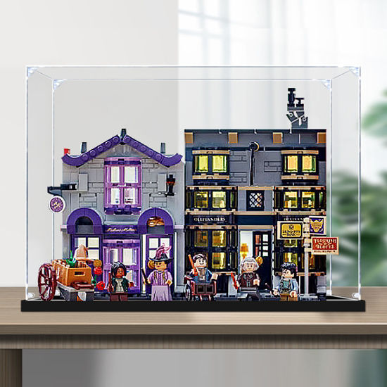 Picture of Acrylic Display Case for LEGO 76439 Harry Potter Ollivanders and Madam Malkins Robes Figure Storage Box Dust Proof Glue Free