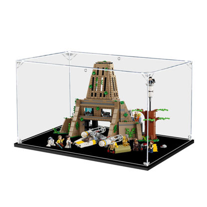 Picture of Acrylic Display Case for LEGO 75365 Star Wars Yavin 4 Rebel Base Figure Storage Box Dust Proof Glue Free