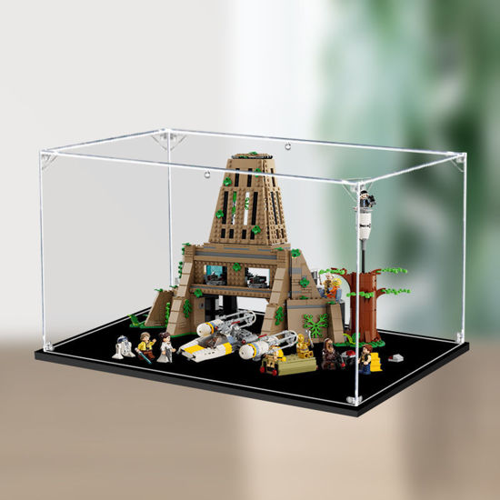 Picture of Acrylic Display Case for LEGO 75365 Star Wars Yavin 4 Rebel Base Figure Storage Box Dust Proof Glue Free