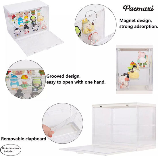 Picture of 8 X Display Case for LEGO Minifigure Pop Mart Funko Mystery Minis Minecraft with LED Lights