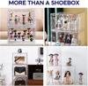 Picture of 3X Premium Sneaker Acrylic Display Shoe Box Storage Case Side Open Clear  Stackable