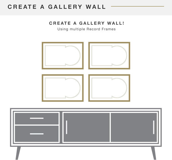 Picture of Vinyl Record Display Frame Wall Mount Record Album Frame with Acylic Front