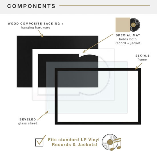 Picture of Vinyl Record Display Frame Wall Mount Record Album Frame with Acylic Front