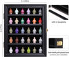 Picture of Small Minifigure Display Case - Building Block Toy Minifigures Display Case Minifigure Wall Cabinet Showcase for Small Miniature Collectibles Mini Brands, with Acrylic Door Lockable (Black Finish Frame)