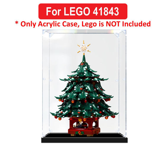 Picture of Acrylic Display Case for LEGO 41843 Icons Family Christmas Tree Figure Storage Box Dust Proof Glue Free