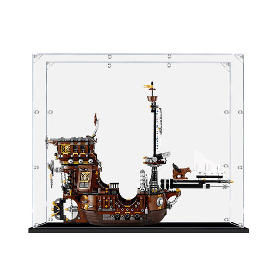 Picture of Acrylic Display Case for LEGO 70810 The LEGO Movie MetalBeard's Sea Cow Figure Storage Box Dust Proof Glue Free