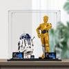 Picture of Acrylic Display Case for LEGO Star Wars 75398 C-3PO+75379 R2-D2 Figure Storage Box Dust Proof Glue Free