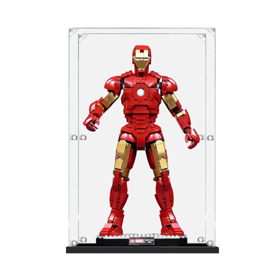 Picture of Acrylic Display Case for LEGO 76344 Marvel Iron Man Mark 3 Collectors’ Edition Figure Storage Box Dust Proof Glue Free