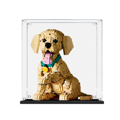 Picture of Acrylic Display Case for LEGO 11384 Icons Golden Retriever Puppy Figure Storage Box Dust Proof Glue Free