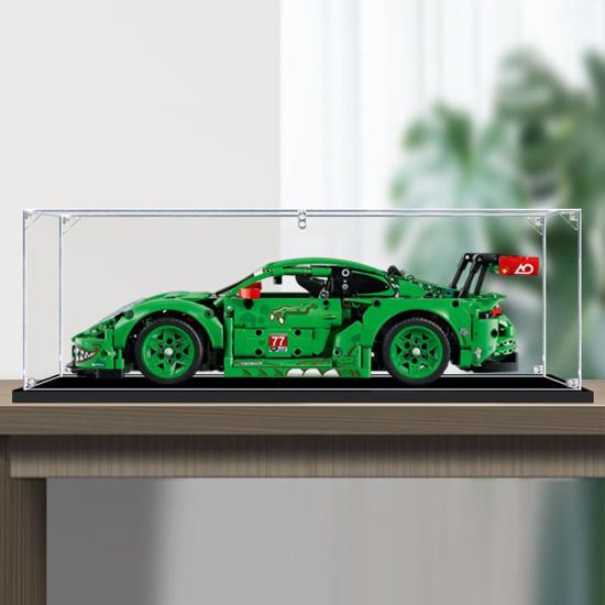 Picture of Acrylic Display Case for LEGO 42224 Technic Porsche 911 GT3 R REXY AO Racing Car Figure Storage Box Dust Proof Glue Free