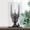 Picture of Acrylic Display Case for LEGO 11373 Icons Lord of The Rings Sauron Helmet Figure Storage Box Dust Proof Glue Free