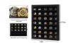 Picture of Coin Display Case Cabinet Black Lockable Wall Mount 7 Tier Coin Holder Rack